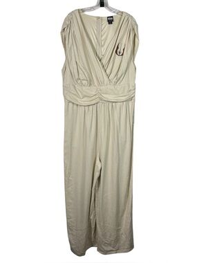 Star Wars Her Universe Rey Wrap Beige Linen Blend Plus Size Jumpsuit Cosplay 1X